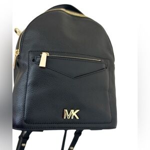 Michael Kors Small Black Leather Jessa Convertible Backpack/Crossbody
